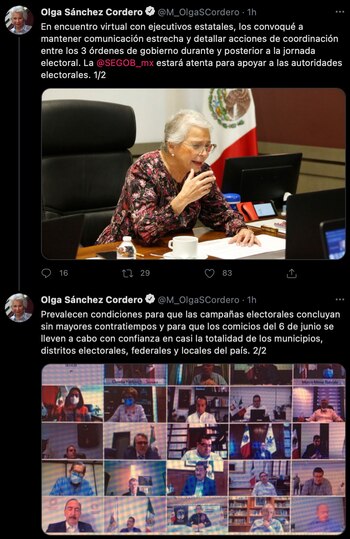 La SEGOB citó a los