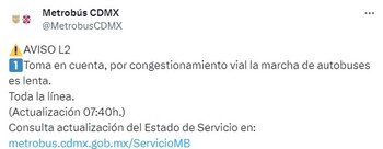 El Metrobús recomienda revisar vías