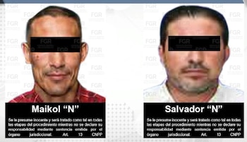 Maikol "N" y Salvador "N" son señalados como los líderes de "El Caballito". Crédito: FGR