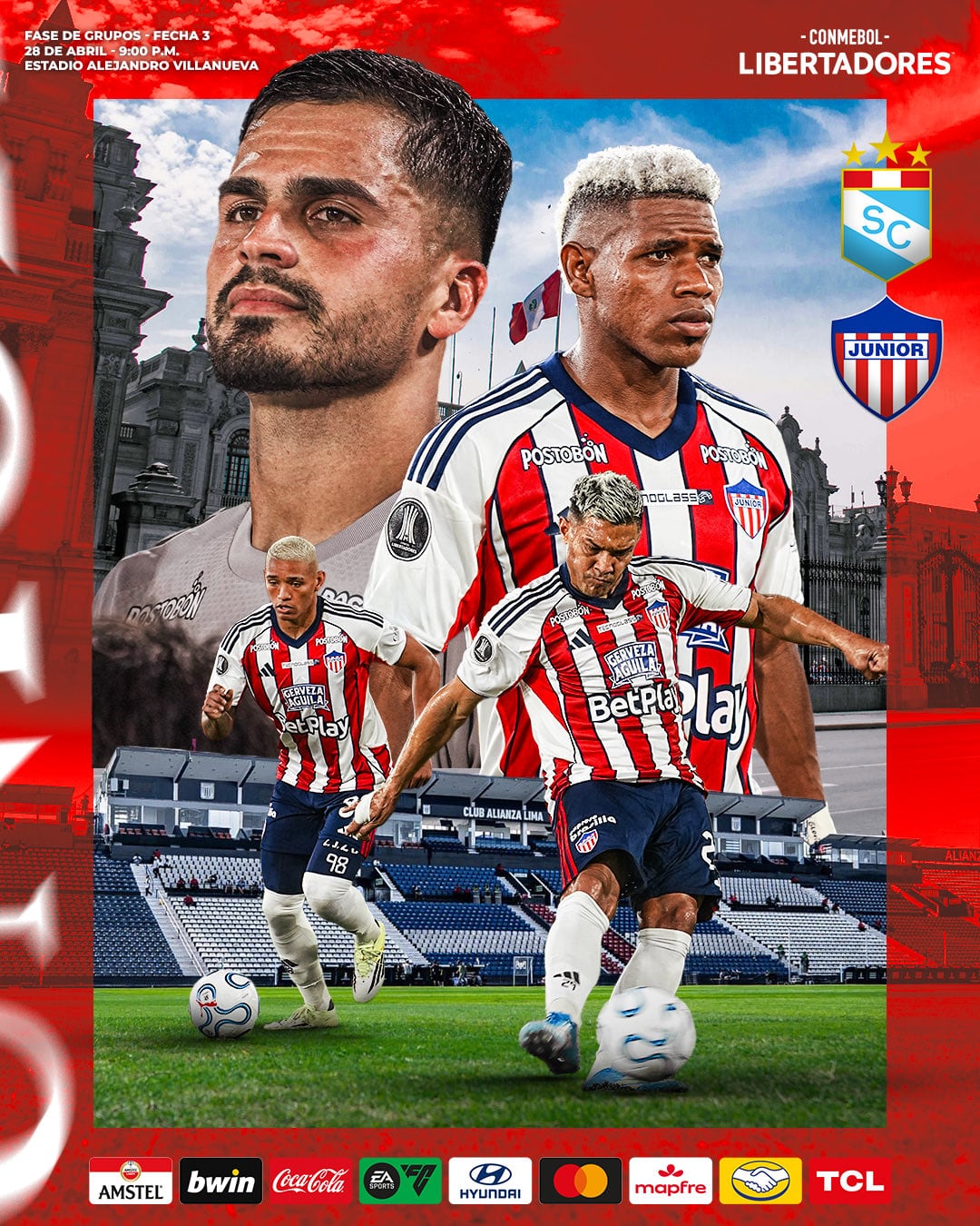 Mauro Silveira, Kevin Pérez, Teófilo Gutiérrez y Jermein Zidane Peña son los protagonistas del campeón de Colombia-crédito @JuniorClubSA/X
