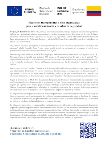 Comunicado oficial de la Misión
