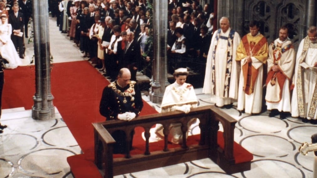 Harald V y la reina Sonia el día de su coronación en 1991 (GROSBY GROUP).