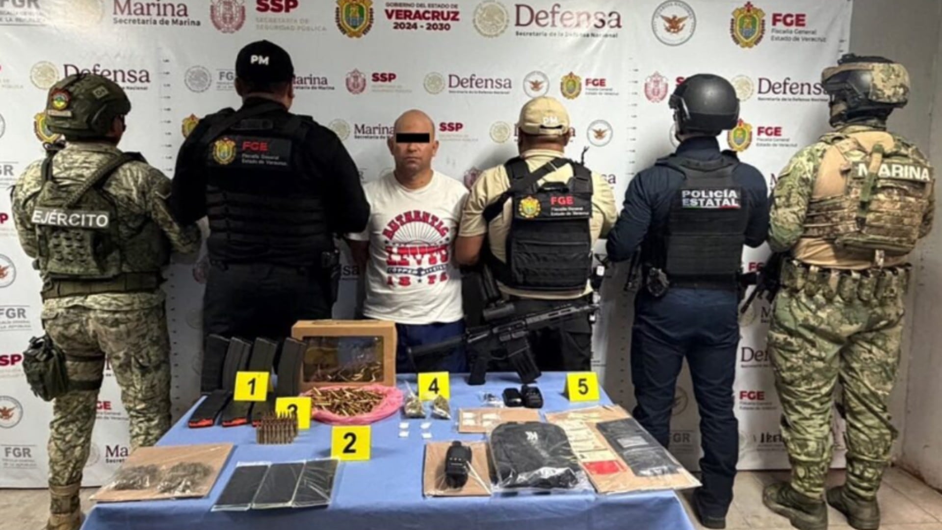 Rescate de siete secuestrados en Veracruz y 36 detenidos en varias operaciones