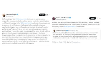 Tomás Uribe Moreno respondió a publicación de Santiago Giraldo en la que pidió que rectifique - crédito @tomasuribeEco/X