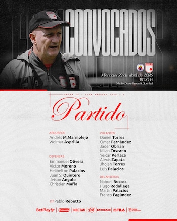 El grupo de jugadores que tendrá el uruguayo Pablo Repetto a su disposición para el duelo ante Pasto-crédito Jefatura de Prensa de Independiente Santa Fe