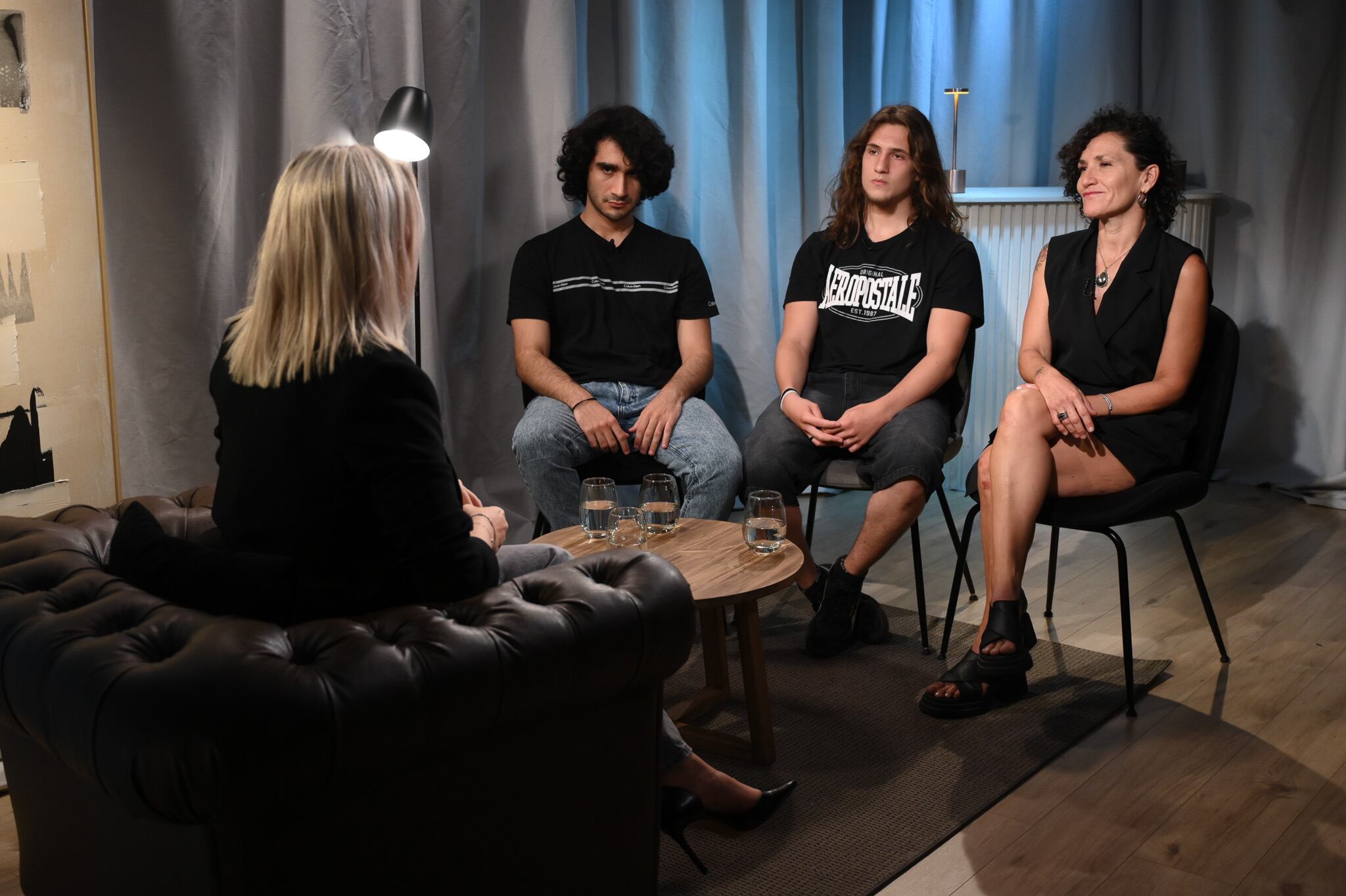 Cintia Ubeda junto a Samir y Agustín en Infobae con Tatiana Schapiro.