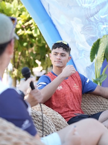 El costarricense Jeison Rojas utiliza el circuito Oceanman como fogueo clave para medir fuerzas rumbo a la cita panamericana (Cortesía: Oceanman El Salvador).