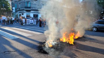 Los manifestantes cortaron el tránsito