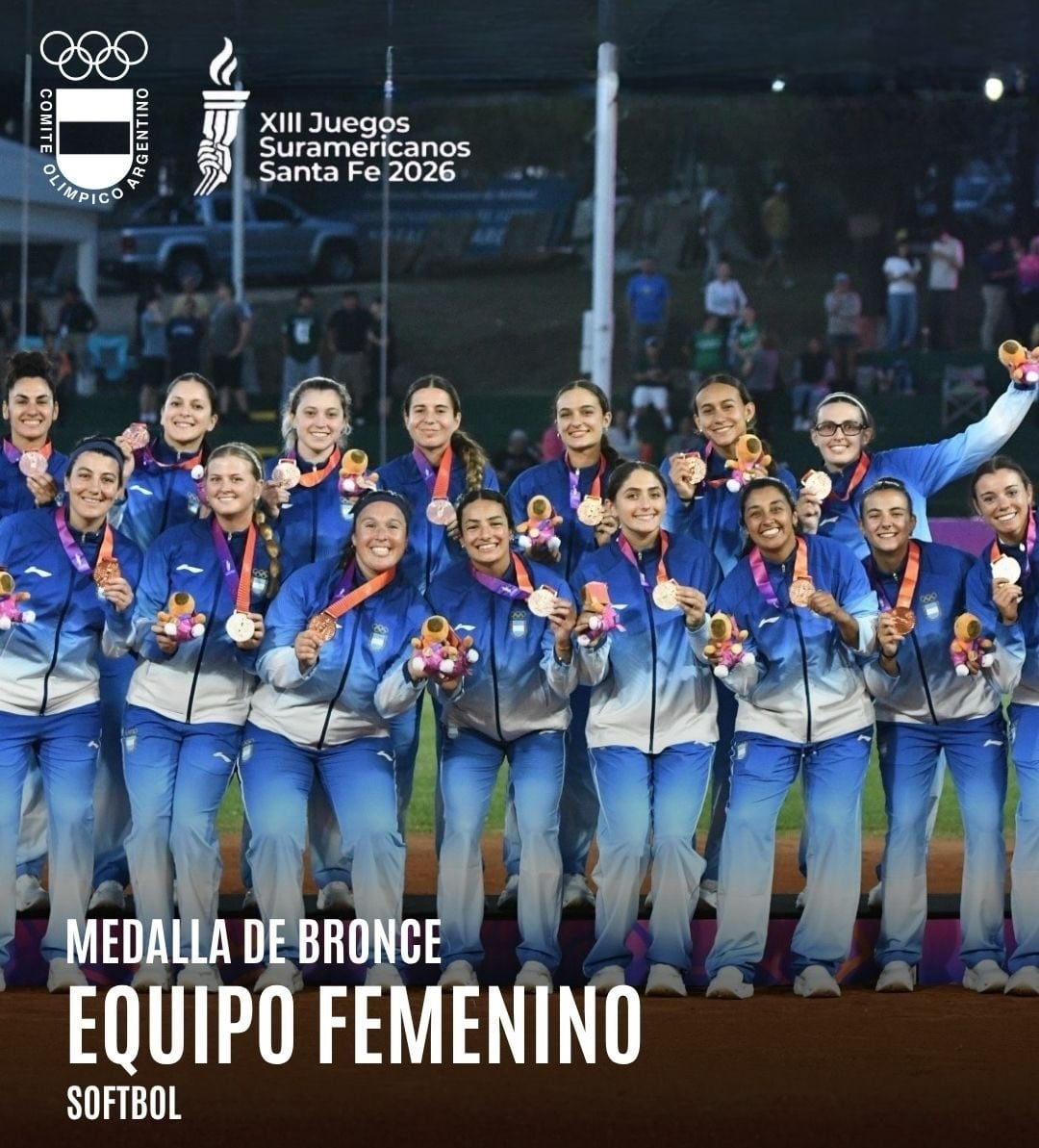 El equipo de Softbol femenino sumó una medalla de bronce (@coargentina)