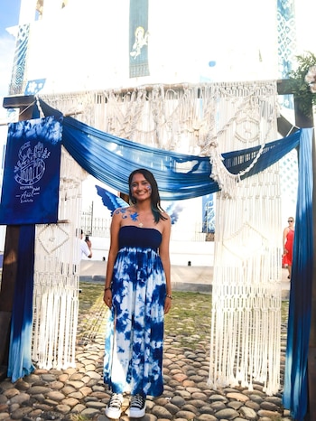 Suchitoto y El Salvador visten con orgullo el azul añil (Foto cortesía alcaldía de Cuscatlán Norte)
