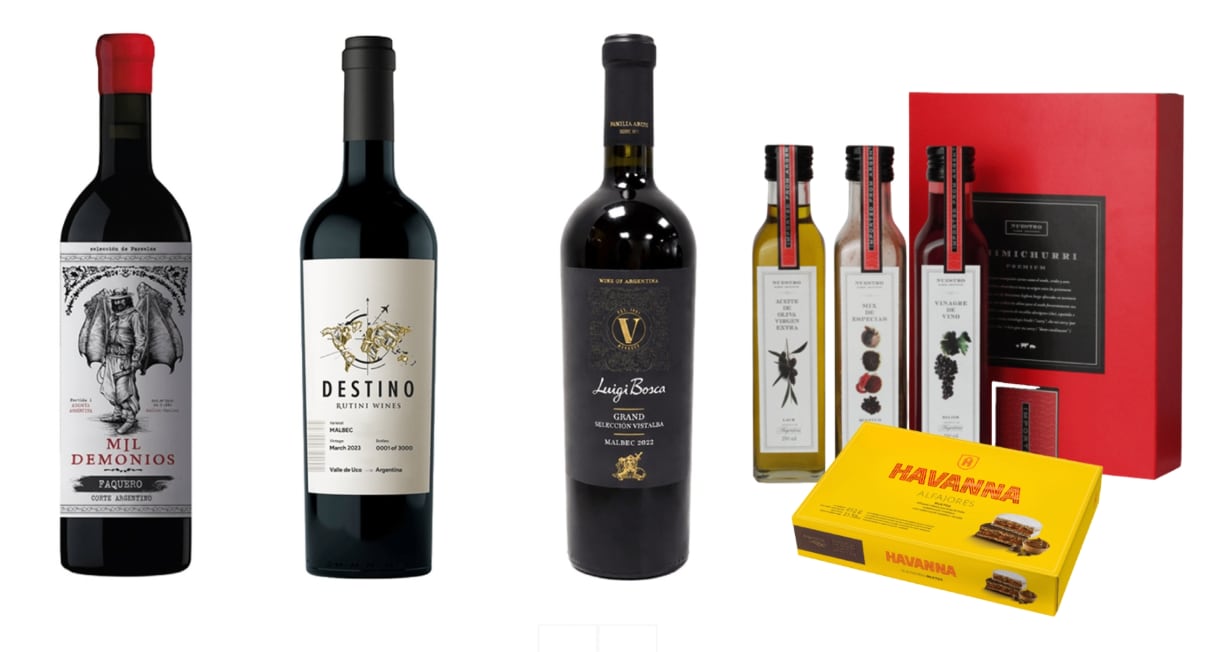 Una selección de vinos de Argentina que pueden adquirirse en ShopGallery (AA)