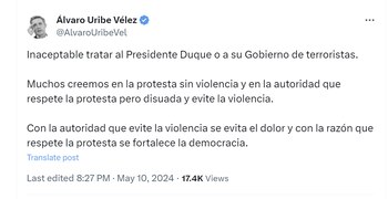 Álvaro Uribe cuestionó a Gustavo