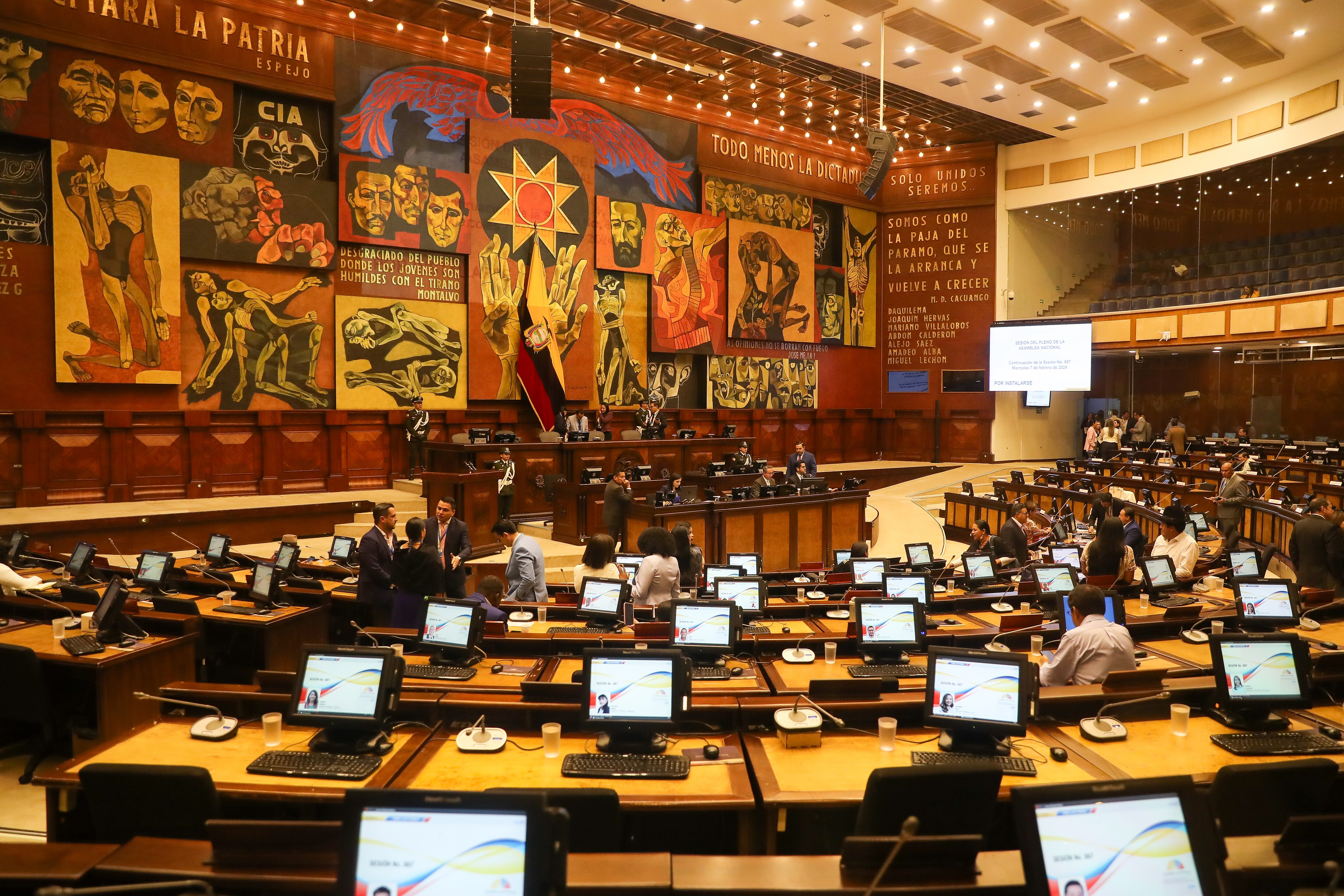 Fotografía de archivo de la Asamblea Nacional (Parlamento) de Ecuador, en Quito (Ecuador) (EFE/José Jácome)