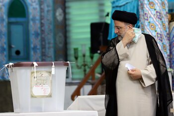El candidato presidencial Ebrahim Raisi
