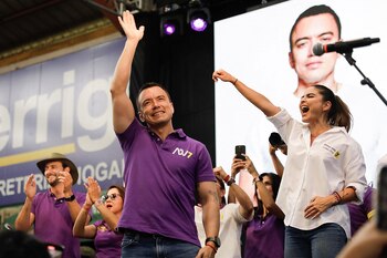 El presidente y candidato Daniel