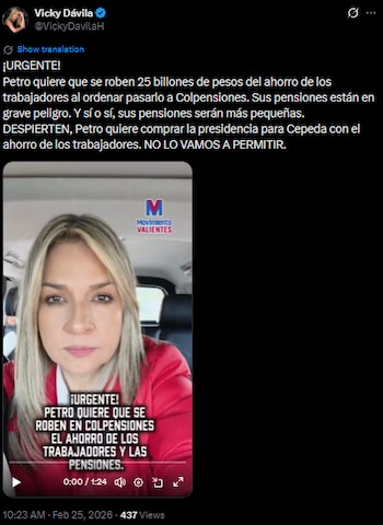 Vicky Dávila alerta por polémica