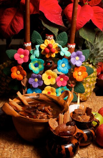 El ponche de frutas navideño