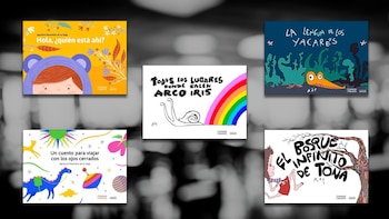 Una composición visual muestra cinco