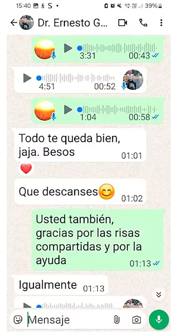 Según la denuncia, los mensajes