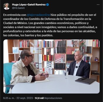 Gatell participará en el proceso