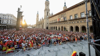 La plaza del Pilar volverá a ser el gran punto de encuentro para animar a España en la final del Mundial