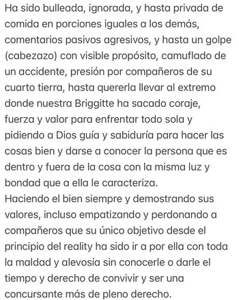 Este fue parte del comunicado