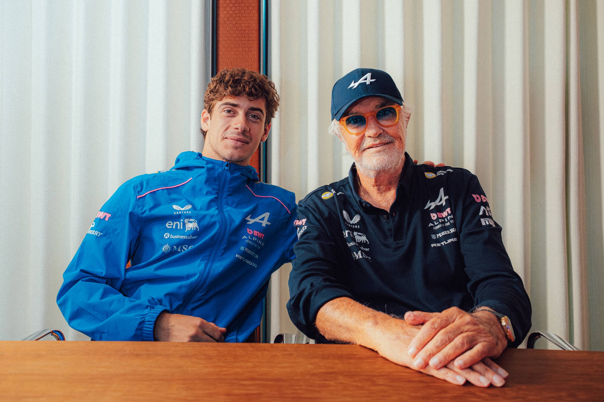 Colapinto junto a Flavio Briatore