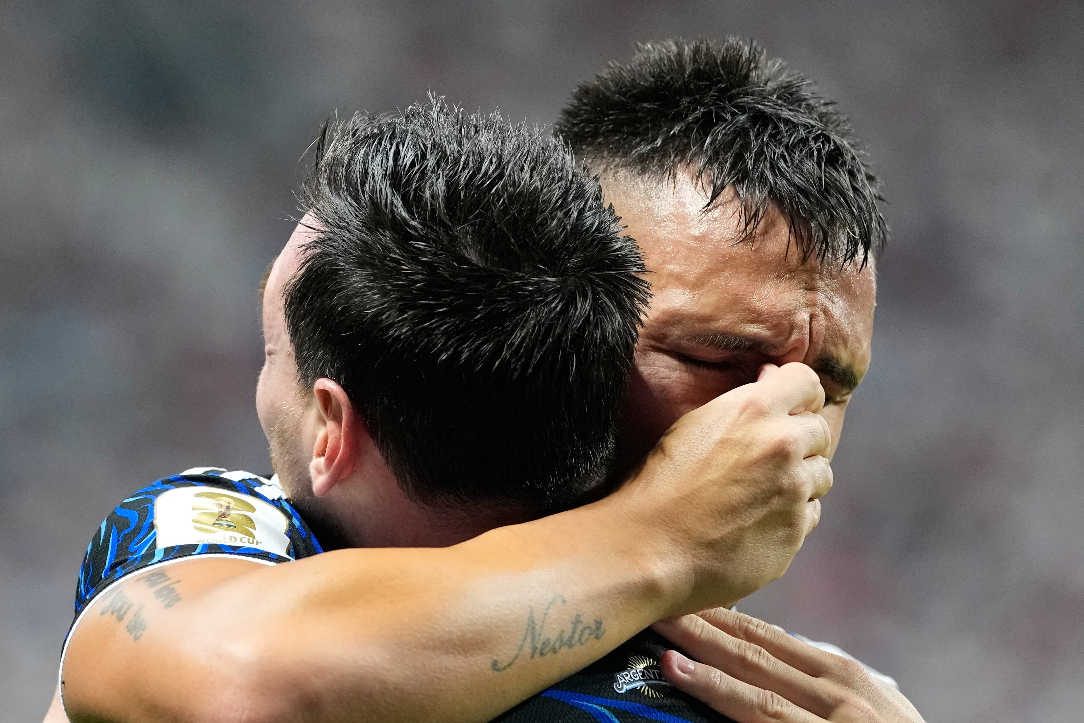 Lautaro Martínez se refirió al legado construido por Lionel Messi en la selección argentina (AP Foto/Rebecca Blackwell)