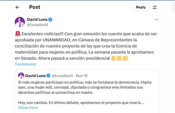 David Luna celebró que proyecto