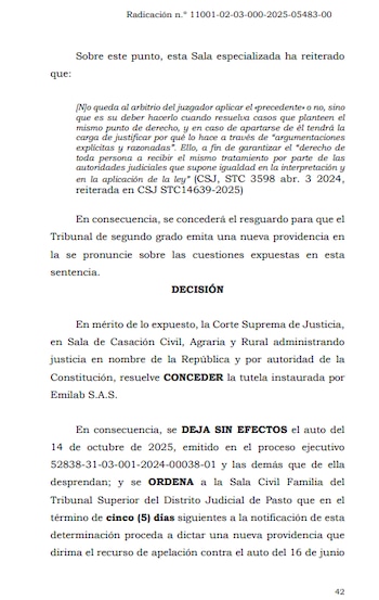 El tribunal advirtió que, si