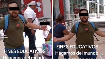 El hombre cobardemente atacó a