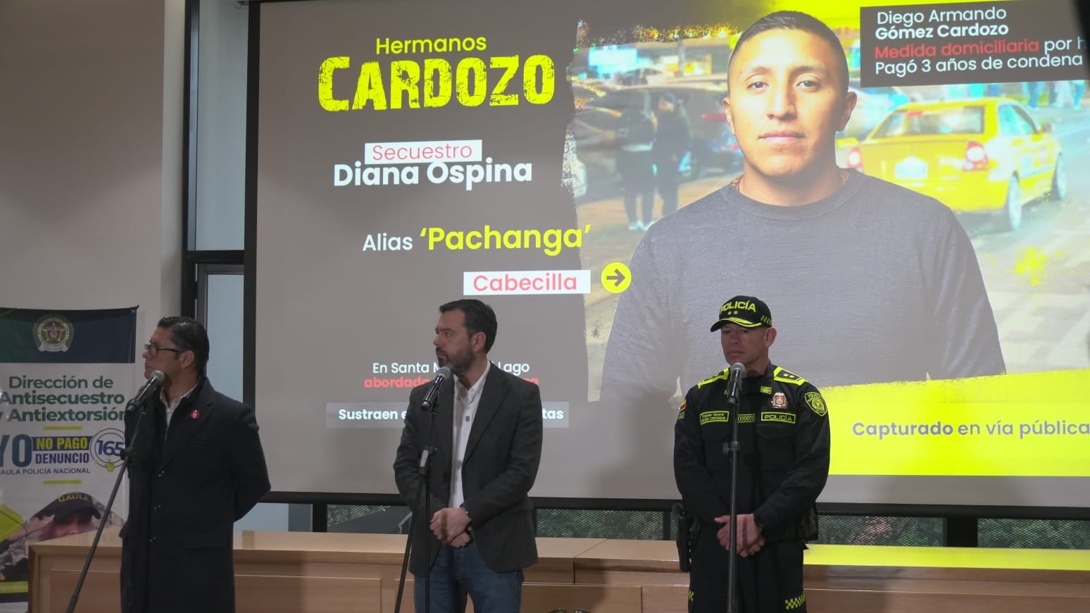 El mandatario de la capital colombiana reconoció la investigación realizada hasta el momento, pero advirtió que aún falta capturar a otros presuntos involucrados en el caso de Diana Ospina- crédito Policía Metropolitana de Bogotá