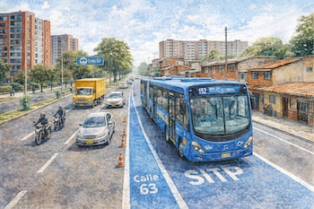El carril preferencial en la avenida Calle 63 busca optimizar la circulación de los buses del Sitp, mejorar la velocidad de los trayectos y mitigar el impacto de las obras - crédito Imagen Ilustrativa Infobae