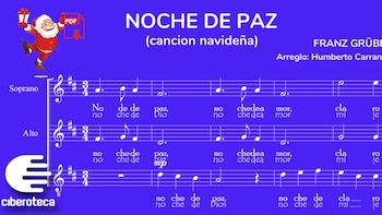 Partitura del villancico "Noche de