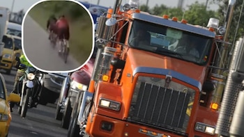 Video: conductor de tractomula protagonizó heroico gesto con dos ciclistas en peligrosa carretera de Colombia