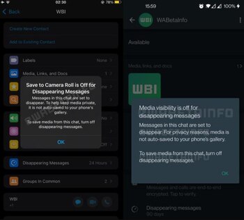 Para conservar los mensajes efímeros