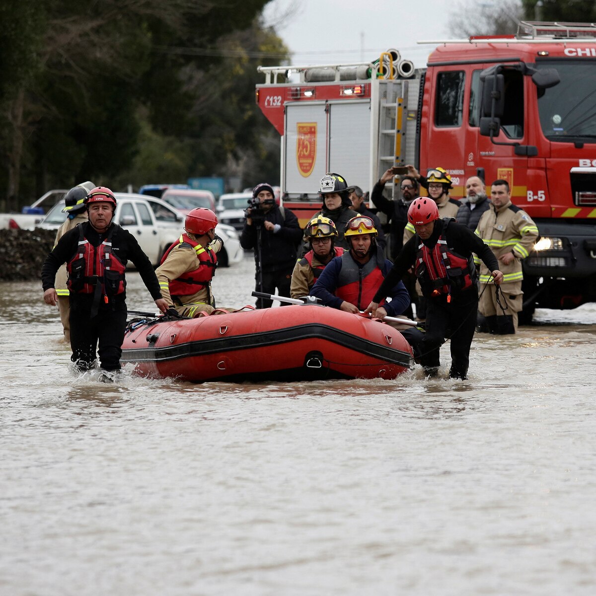 Impactantes imágenes de las inundaciones que dejaron dos muertos y cerca de 30.000 personas evacuadas en Chile - Infobae
