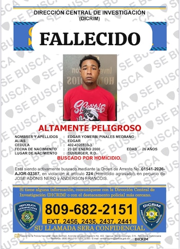 La Policía Nacional de República Dominicana abatió a dos presuntos delincuentes peligrosos en operativos registrados en Santo Domingo Este y San Cristóbal. (Foto cortesía Policía Nacional República Dominicana)