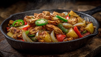 Fajitas de pollo al albañil: