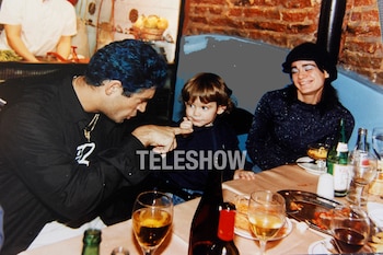 Rodrigo, su hijo y Patricia Pacheco en el Corralon (Sergio Lapietra)