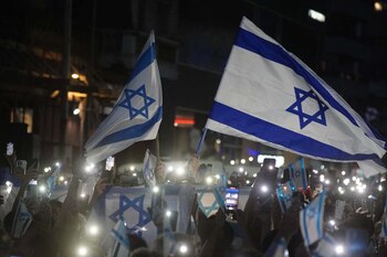 convocatoria en la Ciudad de Buenos Aires para apoyar a Israel tras los ataques terroristas de Hamas