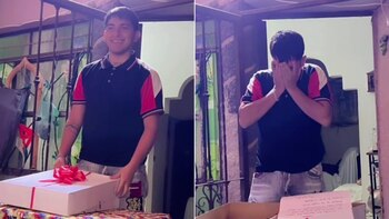 El emotivo momento en que un joven recibe un regalo que lo conecta con la memoria de su mejor amigo fallecido (TikTok)