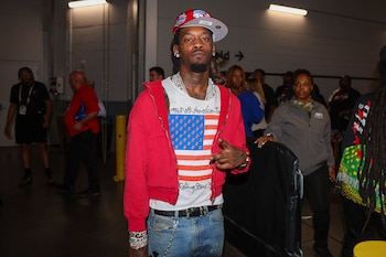 El rapero estadounidense Offset resultó herido la noche del seis de abril frente al Seminole Hard Rock Hotel & Casino en Hollywood, Florida (Mandatory Credit: Brett Davis-Imagn Images)