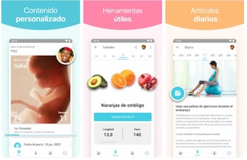 Embarazo+ es una app para mujeres embarazadas.
