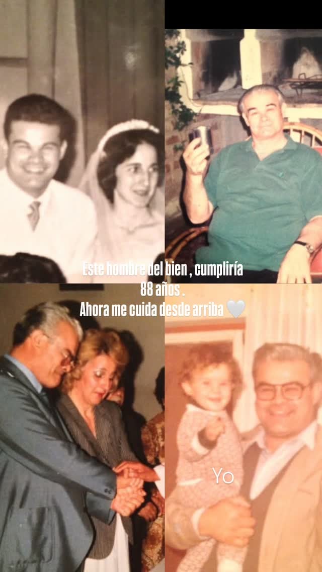 La conductora armó un collage de momentos para recordar a su padre en el día de su cumpleaños