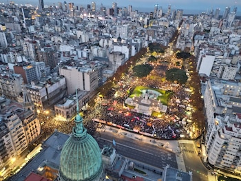 Marcha Ni Una Menos - Congreso - 3 de junio - drone