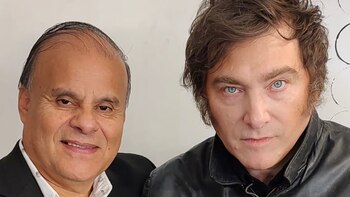 Javier Milei con Roque Fleitas,