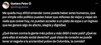 Gustavo Petro acusó a Paloma