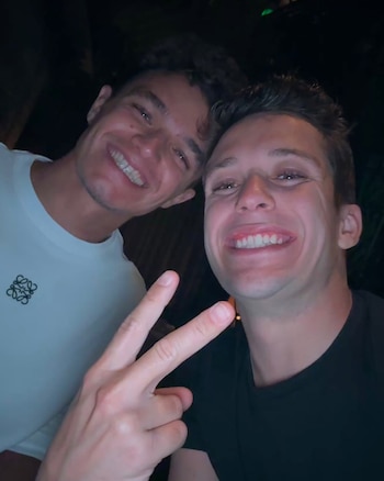 Sacha Fenestraz y Lando Norris,