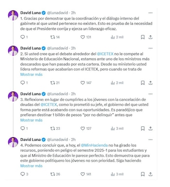 Con este mensaje, el senador